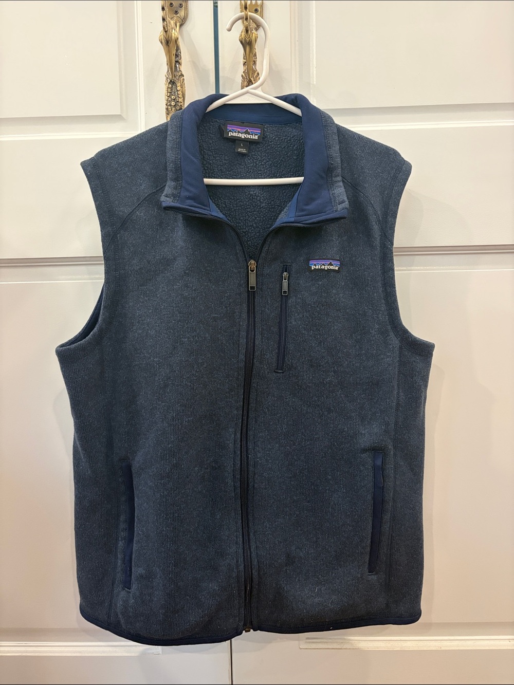Patagonia Men’s Dark Blue Fleece Vest - Full Zip